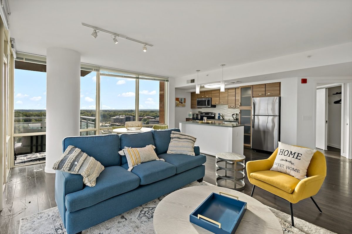 Living room in one of our Tysons apartments